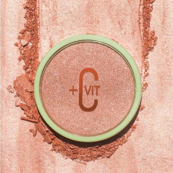 Pixi By Petra +C Vit Glow-y Radiance Powder Highlighter Blush Peach Dew NIB - Picture 3 of 5